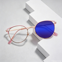 Lunettes anti-lumière bleue tendance, nouvelle collection, monture métallique, verres photochromiques pour la protection solaire, lunettes photochromiques