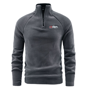 Sudadera con capucha de invierno para hombre, cuello alto, cremallera de un cuarto, diseño bordado con estampado de personajes, cortavientos y con cremallera - Product Image 1