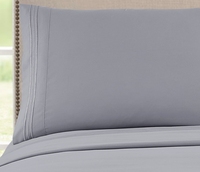 Parure de draps Queen Size en microfibre brossée 90 g/m² avec broderie trois lignes, emballage en sac, pour la maison et l'hôtellerie, vente en gros usine