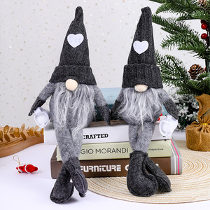 Long Legged Knitted Hat Faceless Gnome Plush Doll Heart Decor For <b>Christmas</b> Shelf Tabletop Home Ornament - Product Image 5