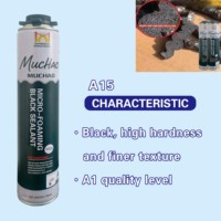 MUCHAO A15 750ml Mastic polyuréthane noir micro-moussant imperméable, monocomposant, adapté aux fenêtres et aux travaux extérieurs