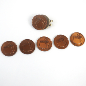 Custom Unique Designed Engraved Antique Single Double Sided Coin Ball Marker <strong>Golf</strong> - Product Image 5