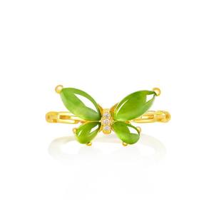 Bagues en jade néphrite naturel de Hotan, argent S925, bijoux pour femmes, design original, cadeau avec certificat d'évaluation D689 - Product Image 2