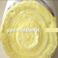 Couverture isolante en laine de verre avec revêtement en aluminium INSULWOOL pour toiture