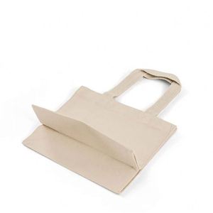 Wholesale Charity Event Giveaways Grocery Bag Custom Small Gusseted Square <b>Canvas</b> <b>Tote</b> Bag - Product Image 3