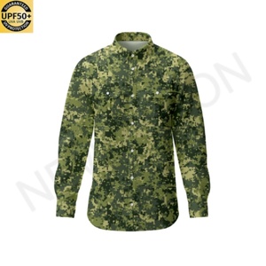 Camiseta Polo de Pesca Sublimada con Camuflaje para Hombre, Protección Todoterreno UPF 50+, Ropa de Pesca de Secado Rápido, Sudadera de Pesca - Product Image 2