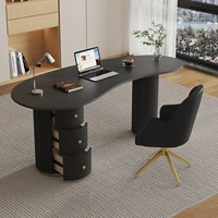 Bureau d'ordinateur en MDF de luxe léger et durable, de forme spéciale, pour bureau, salon de beauté, bureau de consultation médicale, ou comme bureau face à face avec chaise