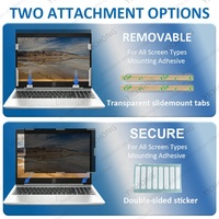 Filtre de confidentialité anti-espion et anti-lumière bleue 2 voies 15,6 pouces 16:9 pour ordinateur portable HP, protection d'écran anti-reflet amovible OEM ODM