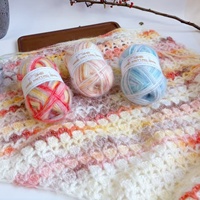 2026 New Air Spun Yarn 53%Acrylic 33%Nylon 14%Wool High Quality Wholesale Fancy Yarn Mult-color 50g balls