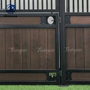 Custom Made Modular Horse Stable Painéis Prefab Galvanizado Steel Frame Bamboo Filling Horse Stall para Luxury Equestrian Barns - Product Image 5