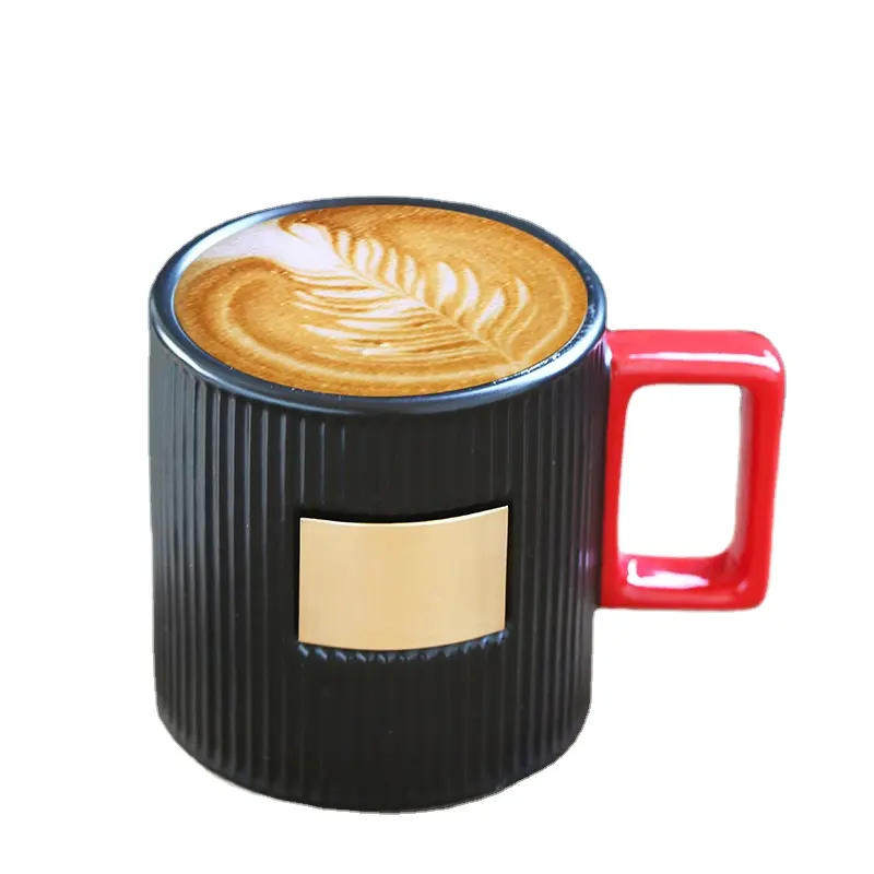 ชุดถ้วยชากาแฟทำจากทองแดงชุดแก้วมัคเซรามิกแบบซับลิเมชันทันสมัย