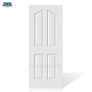 JHK-004P FSC Kulit Pintu Panel Kayu Alami MDF Mentah Menutupi Interior HDF Kulit Pintu