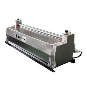 Máquina encoladora de papel ajustable de velocidad de escritorio de alimentación Manual, máquina pegadora de hojas de papel, aplicador de pegamento de fusión en caliente para cartón - Product Image 1