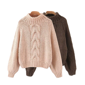 Pull décontracté surdimensionné à manches chauve-souris pour femme, respirant, en tricot long, idéal pour l'hiver, pull de haute qualité - Product Image 1