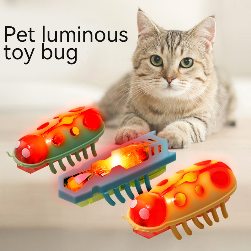 Interactive Smart Cat Toys - Durable Plastic Electric Ladybug Worm Small Indoor Electric Toy TH0068