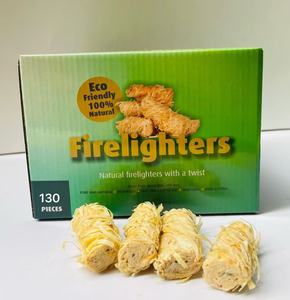 Allume-feu CCICCFIRE en bois chaud avec herbe à paillettes naturelle, durée de combustion de 8 minutes, jaune, pour cheminée, feu de camp et barbecue, 32 pièces/boîte - Product Image 6