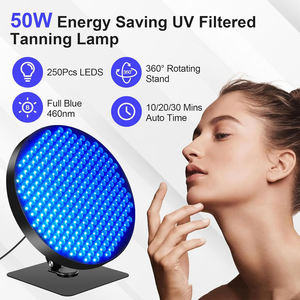 Lámpara de Escritorio LED Negra de 50W con Brazo Telescópico, 460nm 250nm 360° °   Lámpara de Belleza con Soporte Giratorio - Product Image 6