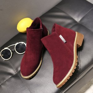 New Design 2023 Women <strong>Winter</strong> Snow Boots <strong>Ladies</strong> Warm Wool Suede Booties Casual Mid-heels Boots - Product Image 2