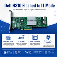 Untuk Kartu Dell PERC H310 HBA Cross-Flashed IT Mode SAS2008 8 Port 6Gb/s SAS SATA PCIe2.0 X8 2*SFF8087 ZFS TrueNAS UnRAID.