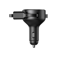 Chargeur de voiture CNBADO X311 60W avec câbles intégrés de 60 cm et 2 ports Type-C, charge rapide, OEM/ODM disponible pour téléphones, tablettes, ordinateurs portables