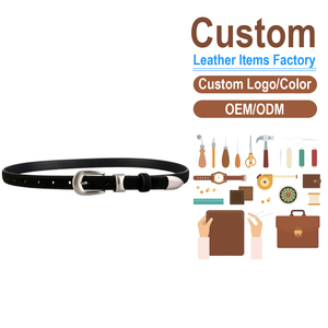 Women's Slim Suede Leather <b>Belt</b>, Vintage Silver Buckle Waist <b>Belt</b> for Jeans & Dresses - Product Image 2