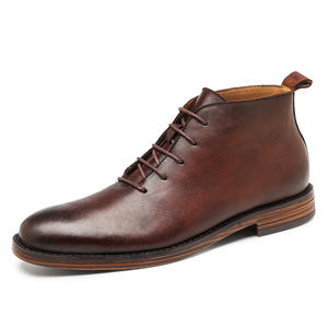 Chaussures habillées décontractées classiques pour hommes, fabriquées à la main, en cuir véritable de style Niuzin, chaussures plates à bout rond pour le travail et la marche - Product Image 1