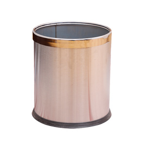 Stainless Steel Waste <b>Bin</b> 8L Cylindrical With <b>Lid</b> Indoor Use Kitchen Bathroom Bedroom Hotel Style - Product Image 3