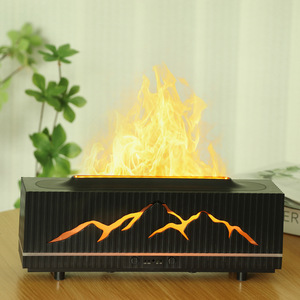 Diffuseur d'arômes JCSY 0,5 L, humidificateur ultrasonique à branchement USB avec motif montagne et lumière bleue pour usage domestique et commercial - Product Image 3