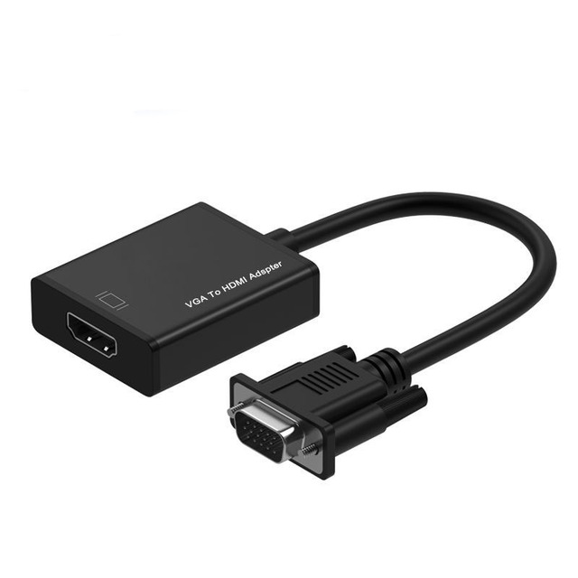 1080p 30hz VGA to HDTV Adapter with Audio for Monitor and Projector