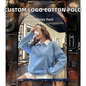 Sudadera Casual de Algodón con Cuello y Hombros Caídos, Estampado Frontal Personalizado, Tejido Antiencogimiento, Gráfico de Letras, Alta Calidad para Mujer - Product Image 2