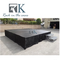 Scène portable professionnelle en contreplaqué avec podium en alliage d'aluminium pour théâtre, chorale, spectacle, mariage