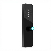 Serrure Intelligente Baodeli pour Porte en Bois, WIFI, Carte Mémoire, Déverrouillage par Mot de Passe/Empreinte Digitale/Lecture de Carte, Verre Trempé, Alliage d'Aluminium, Grade C