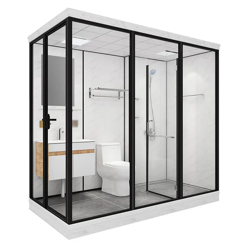 Yüksek kaliteli otel kullanımı hazır banyo bakla prefabrik banyo modüler duş odası entegre banyo