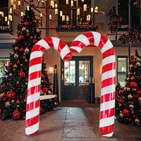 Décoration de Noël géante gonflable en forme de canne à sucre, gonflables publicitaires pour fêtes de fin d'année