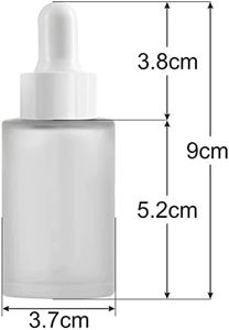 20ml 30ml 40ml 50ml Frosted Clear Essential Oil Glass Dropper Bottles <b>Screw</b> Gold/Silver Finish <b>Flat</b> Shoulder Skin Care Serum - Product Image 4