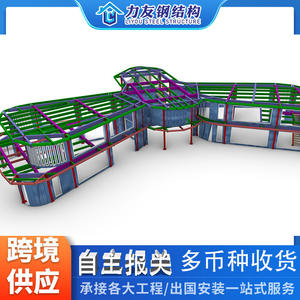 Centre touristique en structure métallique assemblée, immeuble de bureaux multi-étages en structure métallique, approvisionnement direct transfrontalier Nouvelle-Zélande - Product Image 2