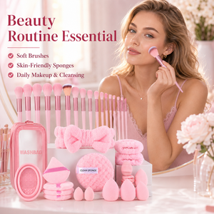 Colección <span class=keywords><strong>de</strong></span> 48 Brochas <span class=keywords><strong>de</strong></span> <span class=keywords><strong>Maquillaje</strong></span> Profesionales Completas con Bolsa <span class=keywords><strong>de</strong></span> Lavado, Brochas para Rostro y Detalle <span class=keywords><strong>de</strong></span> Ojos, Logotipo Personalizado OEM - Product Image 3