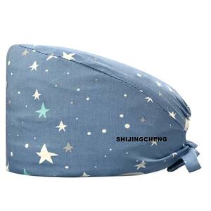 Gorros Quirúrgicos Médicos Unisex de Algodón Transpirable para Hospital, Gorros Bouffant Estampados de Producción Profesional - Product Image 2