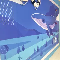 Özel gökkuşağı alfabe karikatür duvar çıkartmaları çocuk odası için mağaza
