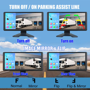 Người Đi Bộ Xe Gần Hệ Thống Cảnh Báo 10.36 Inch <span class=keywords><strong>4</strong></span> Kênh Chia Màn Hình Màn Hình Không Thấm Nước Máy Ảnh Bsd Ghi Âm Kit Cho Xe Tải - Product Image 4