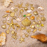 Accessoires DIY en acier inoxydable Série Océan, style plage, pendentifs étoile de mer, coquillage, conque