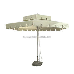Sombrillas festoneadas de dos capas HH, sombrillas para exteriores, sombrillas de playa resistentes a prueba de viento, sombrillas con bases - Product Image 4