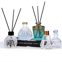 Diffuseur en verre transparent minimaliste, bouteille vide élégante et esthétique, conteneur de parfum sans flamme pour chambre à coucher
