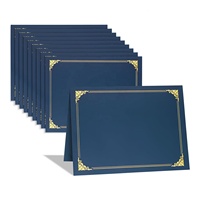 Protège-diplômes A4, porte-certificats, dossier de présentation, bordure dorée, doublure en carton, récompenses de remise de diplômes, logo personnalisé