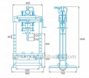 Prensa hidráulica manual de 15 toneladas al por mayor, fabricada en Taiwán, 1 año de garantía para equipos de vehículos y prensa de taller - Product Image 3