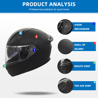 2025 nouveau casque Dot Standard Logo personnalisé Flip up Moto casques modulaire Abs matériel moto casques