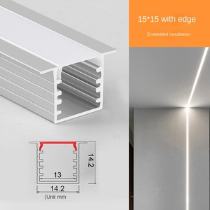 Aluminum Profile Anodized Led Linear Strips for Wall Wash Stair Extrusion <b>Diffuser</b> <b>Ceiling</b> <b>Lighting</b> - Product Image 2