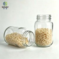 Pot en verre de 500 ml à épaules arrondies, de qualité alimentaire, transparent, pour la mise en conserve de confitures et de sauces