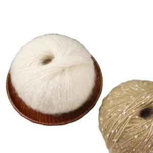 Factory Direct Premium Baby Yarn 25g Weight 25% Imported Wool, 65% Mohair, 10% Cashmere Blended Mohair Yarn