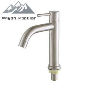 เวยอนก๊อกน้ำอ่างล้างหน้าสแตนเลสขัดเงา ด้ามจับเดี่ยว ปราศจากสารตะกั่ว ได้รับการรับรองมาตรฐาน CE CUPC รุ่น WM WF501 - Product Image 5